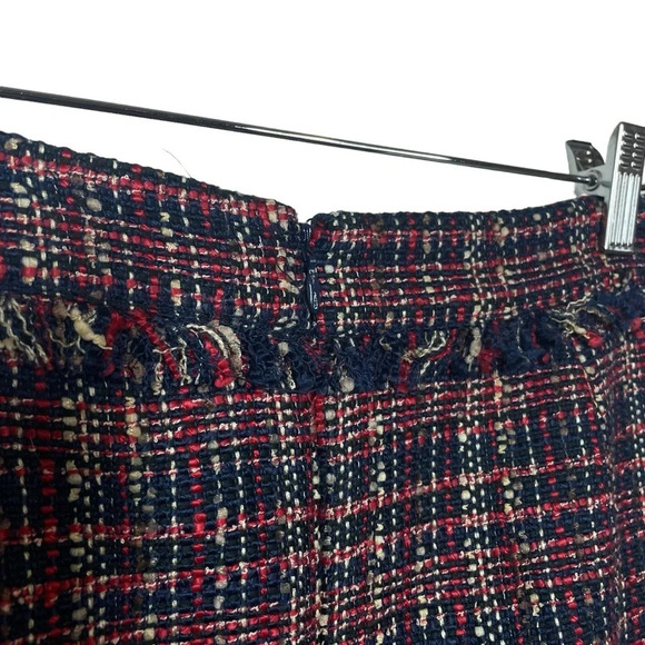 NWT Court & Rowe Tweed Belle Noel Plaid Mini Skirt in Red/Blue Size S - Picture 8 of 12